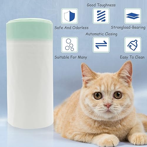 Miniatura 3 de Bolsas de arena para gatos, 20 unidades de bolsas de arena para gatos con cordón grande, bolsas de arena extragruesas para gatos (37 x 18 pulgadas)