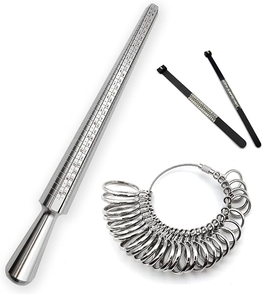 ZHENGYYUU Ring Gauge Set med justerbara storlekar