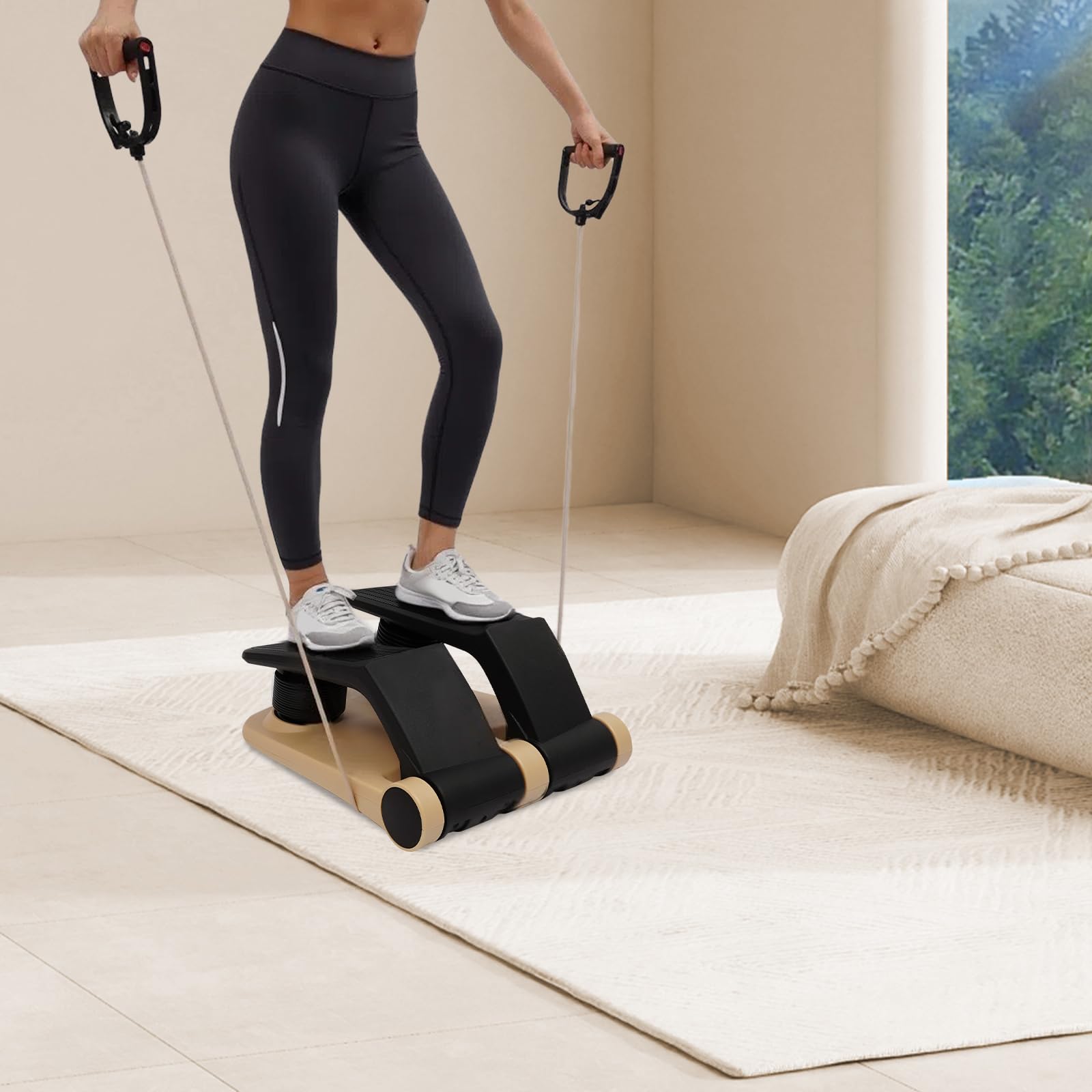 Mini stepper para ejercicios de escalera, portátil, con pantalla