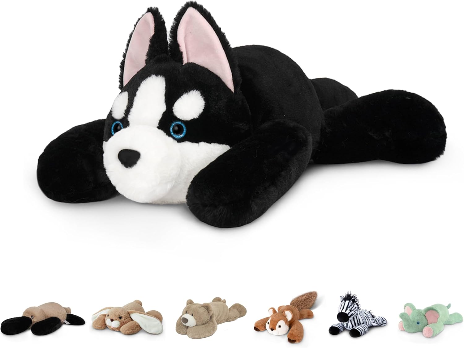 Niuniu Daddy 20" | 3.3 Pound Weighted Husky Stuffed Animal Plushie for Adults & Kids, Large Weighted Lap Pillow for Comfort, Soft Sensory Stuffy Toy as Gift for Holidays