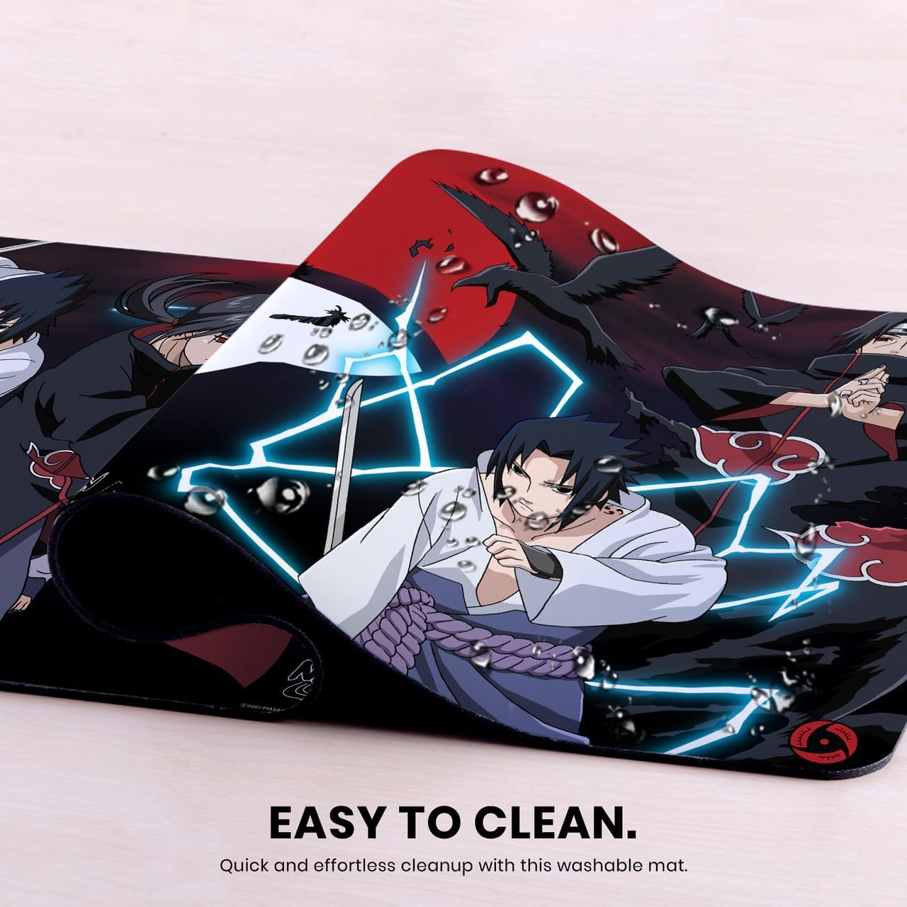 Head Case Designs Officially Licensed Naruto Shippuden Itachi and Sasuke Graphic Art 23.62 x 11.81 x 0.12 inches (600 x 300 mm) - L Gaming Office Desk PC Keyboard Mouse Mat Pad