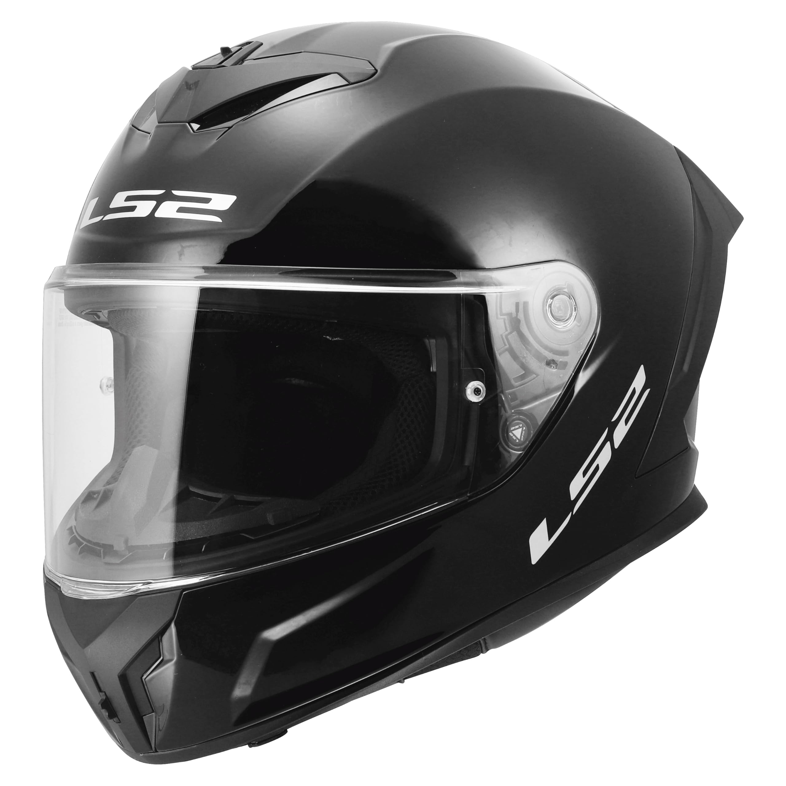 LS2, Casco Moto Integral RAPID III SOLID Gloss Black, M