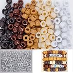800PCS Blue Pony Beads Bulk, 5 Styles 6x9mm Pony Beads for Bracelets Making Kit, Kandi Hair Beads for Braids with 5M elstic string, Craft Beads for Jewelry Making (Blue Series)