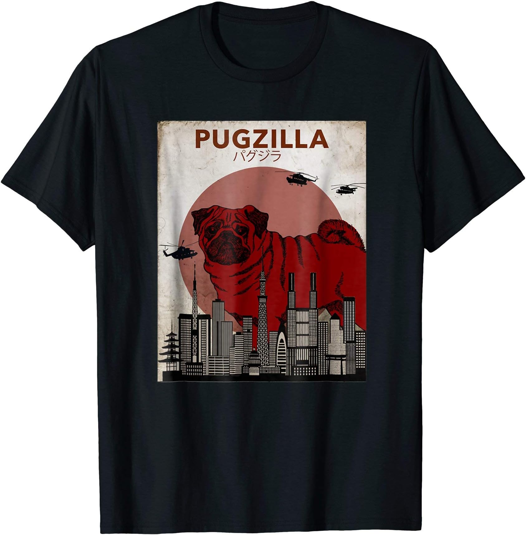 Pug tShirt Pugzilla T-Shirt