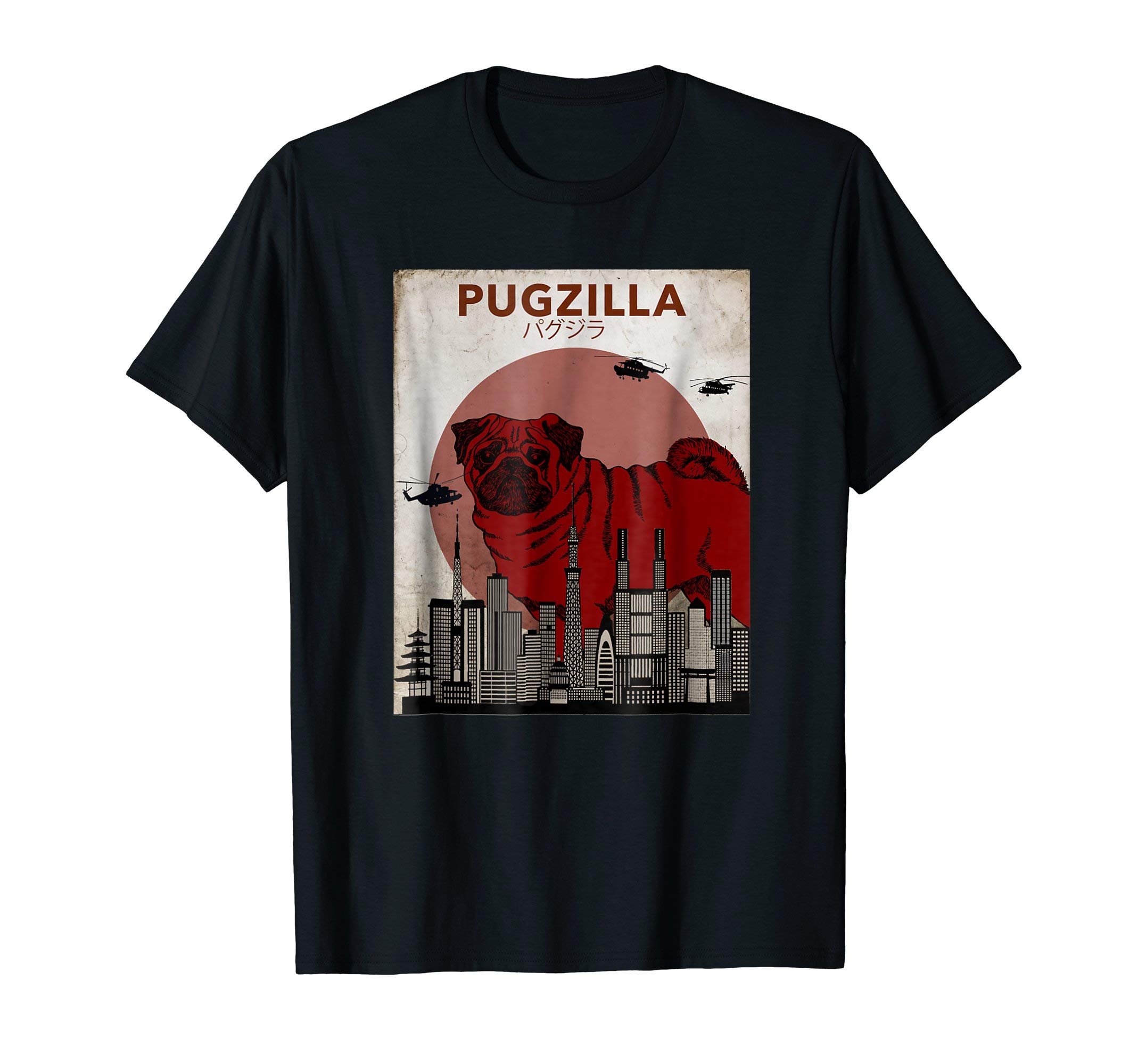 Pug tShirt Pugzilla T-Shirt