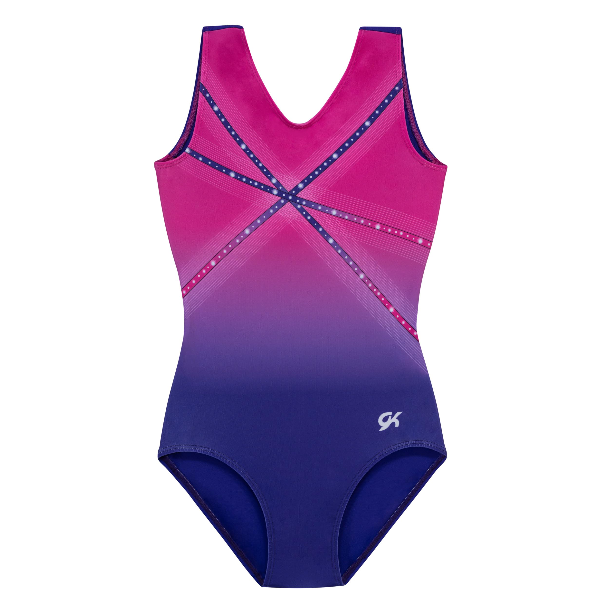 Glitz & Glam Gymnastics Leotard for Girls with Matching Scrunchie