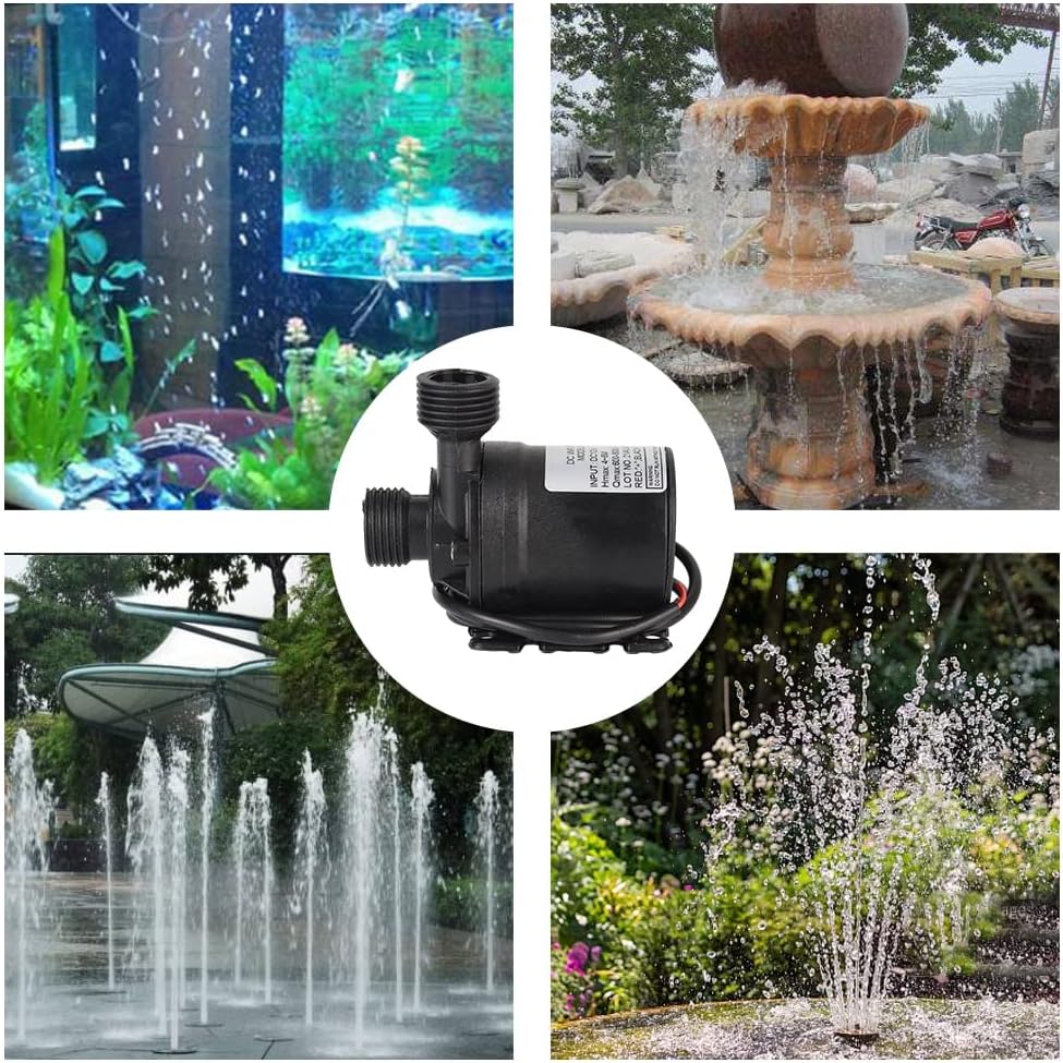 JOEBO Electric Submersible Pump Submersible Pump C2 DC 12V 800L/H Portable Mini Fountain Pump Pump for Cooling System Fountain Heater