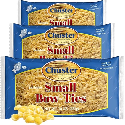 Chuster Bow Tie Farfalle Pasta Paquete a granel de 3 fideos enriquecidos para platos italianos, ensaladas de pasta, sopas y platos de cacerola