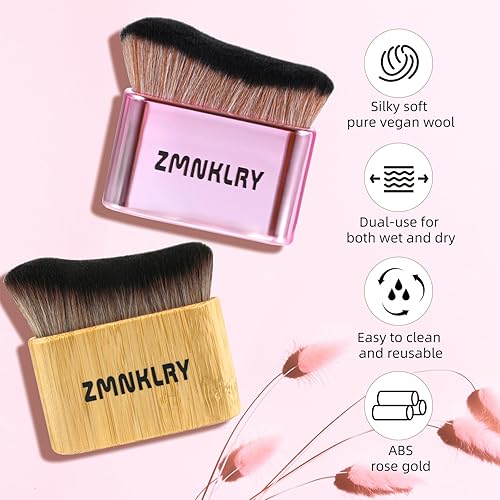 Miniatura 4 de Cepillo autobronceador, cepillo Kabuki de maquillaje, cepillo de bronceado para aplicación de protector solar, cepillo Kabuki para autobronceador,