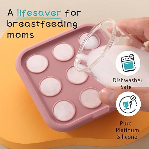 Miniatura 7 de WAJIAYON Bandeja de silicona para congelador de alimentos para bebés, mordedor de alimentos de frutas para bebés, molde de paletas de leche materna,