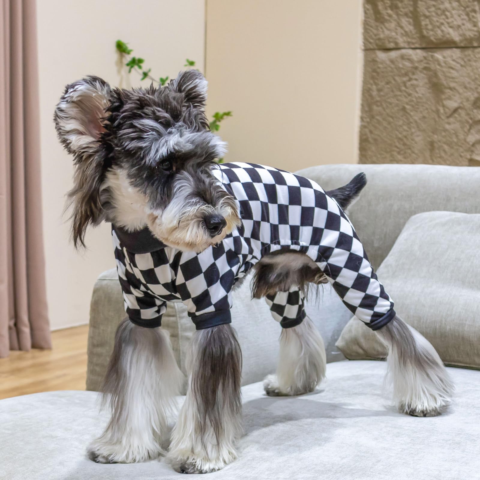 CuteBone Thermal Dog Pajamas Turtleneck Christmas Coat Fleece Outfit – Soft, Cozy High Neck Dog Clothes Pet Onesie for Cold Weather, Ideal for Small & Medium Dogs Puppy Pjs Costume GP01M