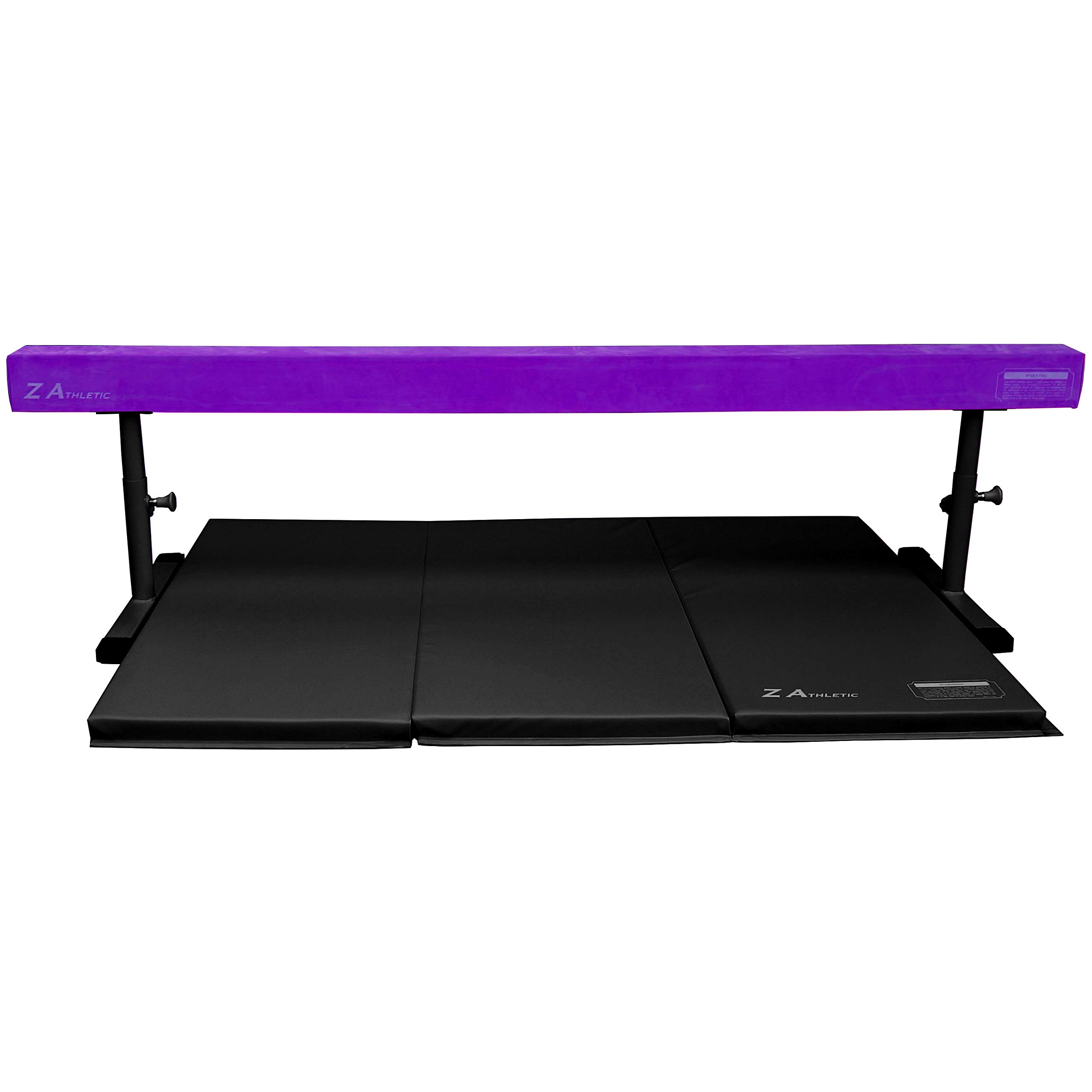 Z-Athletic Off Ground Training Balance Beam and 4ft x 6ft x 2in Mat Bundle