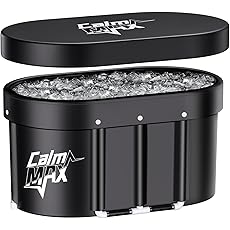 Upgraded 148 Gal XXL Oval Ice Bath Tub with Cover & Air Ring & Cup Holder Pocket, Portable Cold Plunge Tub for Athletes Cold Water Therapy and Recovery