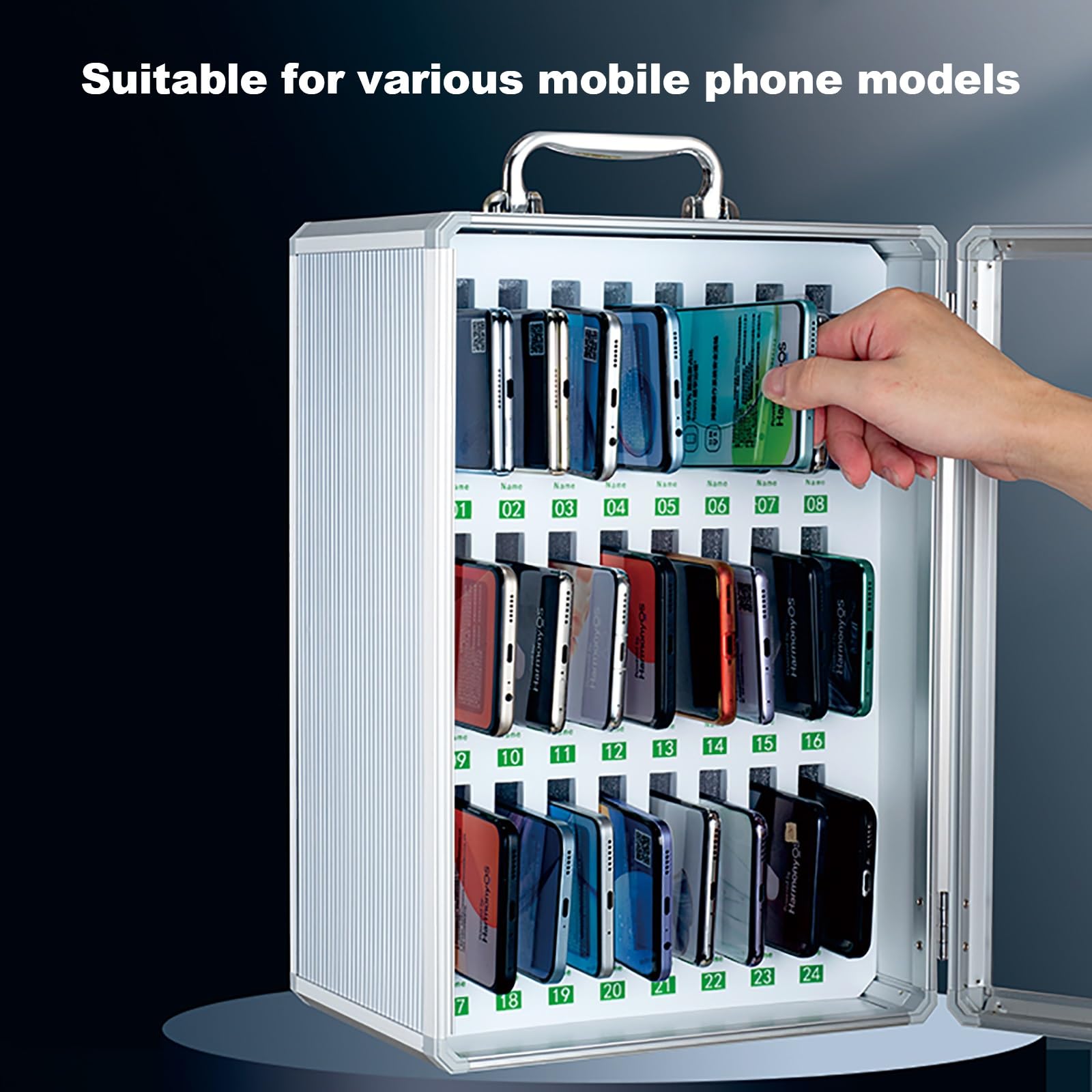 Caja fuerte digital para guardar llaves y código de teléfono celular, pequeña caja fuerte para dinero, ideal para oficina, aula y gimnasio (29 x 20 x 49 cm)