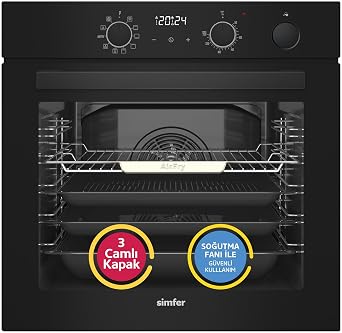 Simfer 8244 11 Function Steam Master Built-in Oven Black Glass Digital