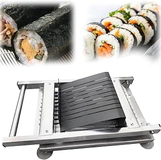 Sushi Cutter for Perfect Rolls, 8/10/12 Sects, Sharp Stainless Steel, Easy 2-Step Sushi Maker, Time-Saving Tool for DIY Sushi Lovers, Ideal for Home & Sushi Bars
