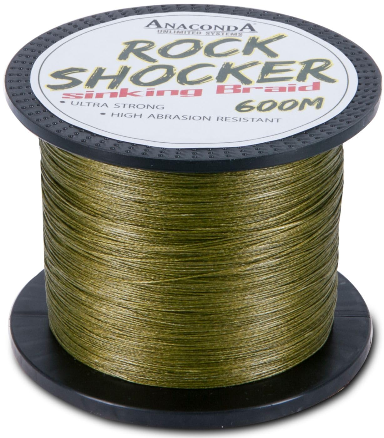 Anaconda Rockshocker 0, 25mm 19, 6kg Sinking Braid - 600m Karpfenschnur, Geflechtschnur zum Karpfenfischen, geflochtene Angelschnur