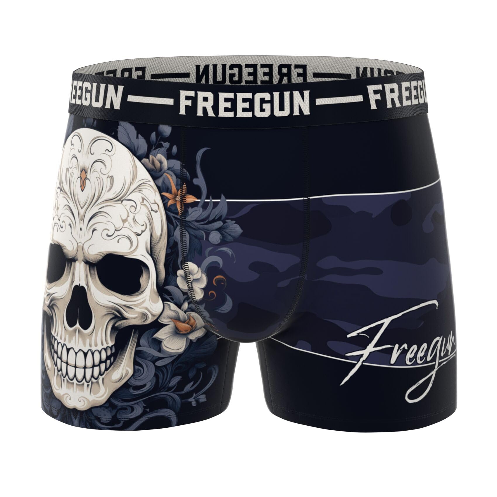 Freegun Boxer Homme Savage Animals, Caleçon Homme Ultra-Doux, Stretch & Respirant (Lot de 4)