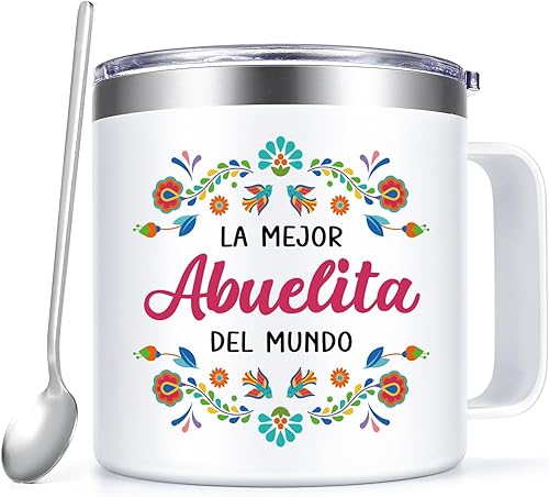 Miniatura 10 de Qtencas Regalo para mamá, regalos para el día de la madre, La Mejor Mama Del Mundo - Taza de café de acero inoxidable, regalos de Navidad para mamá