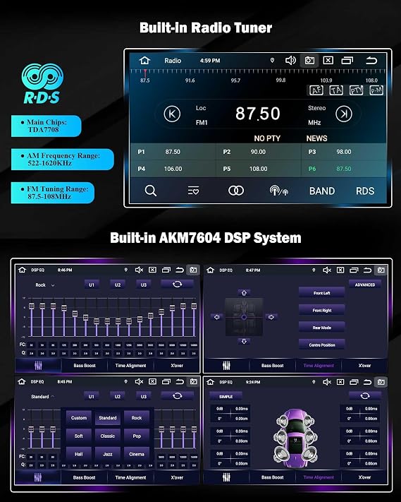 Erisin Android 16 Car Stereo Sat Nav for Audi A4 S4 RS4 8E B9 B7 Seat Exeo | 8-Core 4GB+64GB 7 Inch DVD Player GPS CarPlay Android Auto, Daily Driving, Bluetooth Music Streaming, Hands-Free Calling