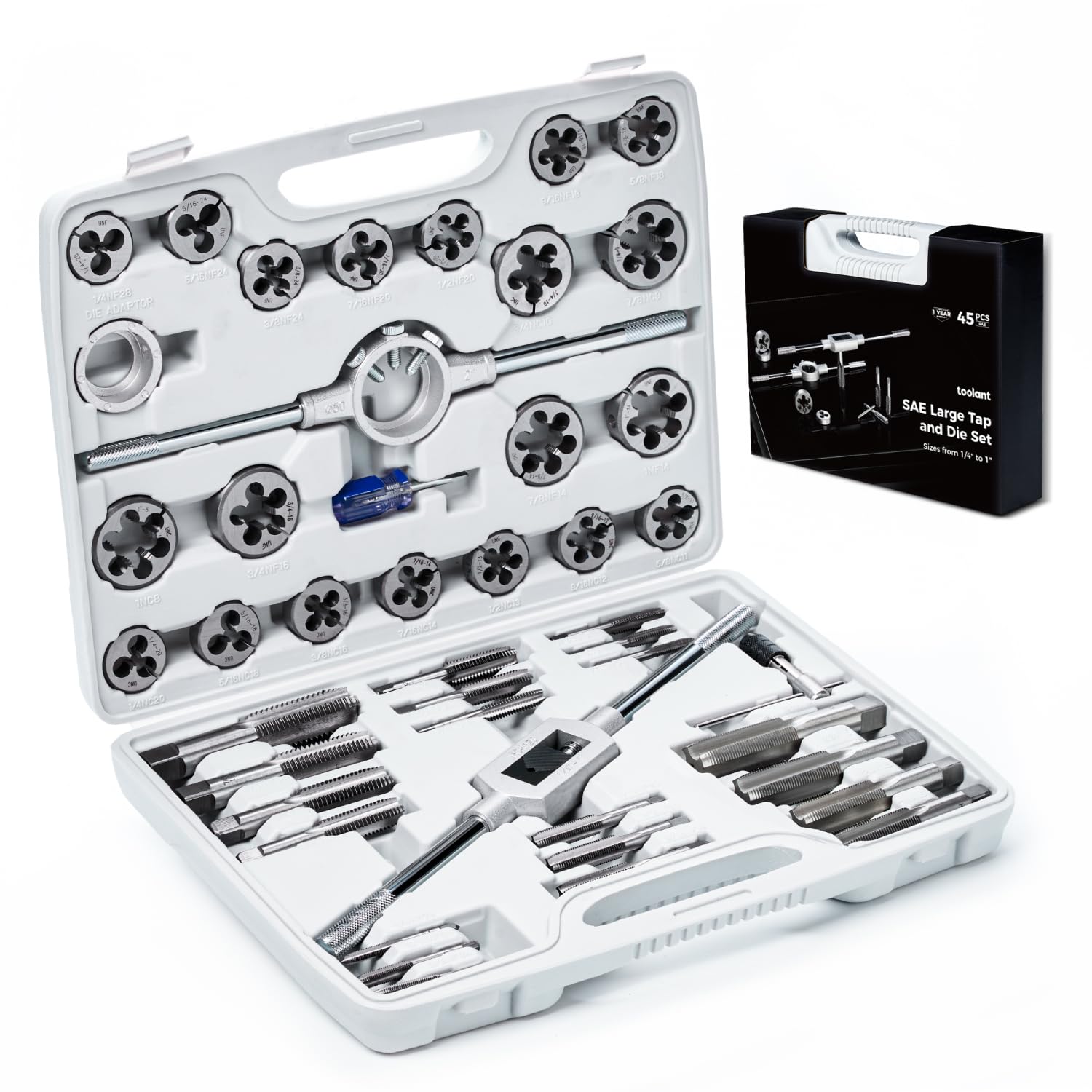 Toolant 127-Piece Ratcheting Tap & Die Set -12