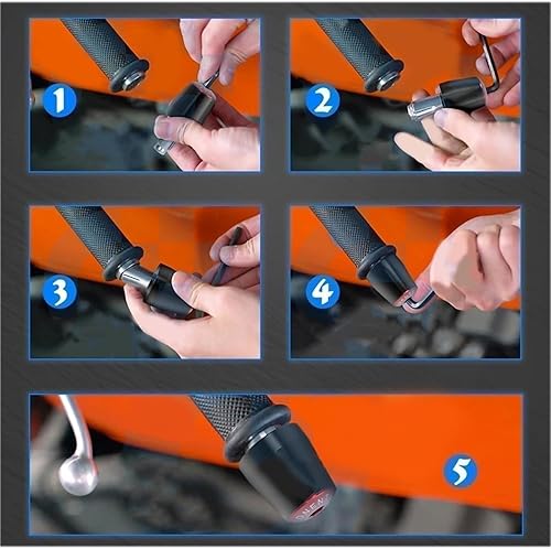 Miniatura 4 de for Suzuki DL1000 V-Strom Vstrom 1000 2002-2016 2015 2014 2013 78" 22mm Motorcycle Handlebar Grips End Handle Bar Cap End Plug