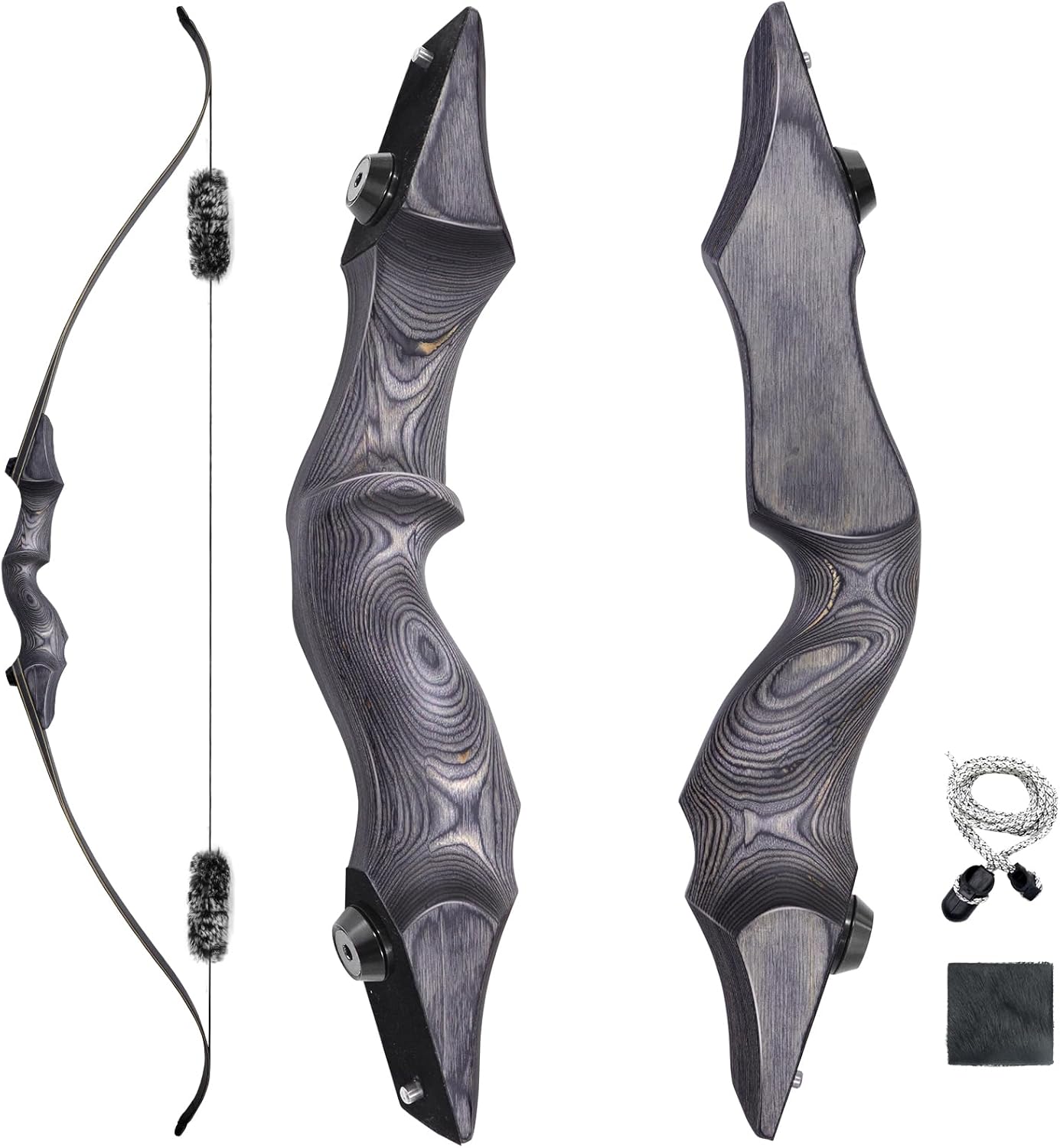 Obert Archery Takedown Recurve Bow 60inch 30lbs,35lbs,40lbs,45lbs,50lbs,55lbs,60bs Traditional Hunting Bows Target Shooting Practice for Right Hand