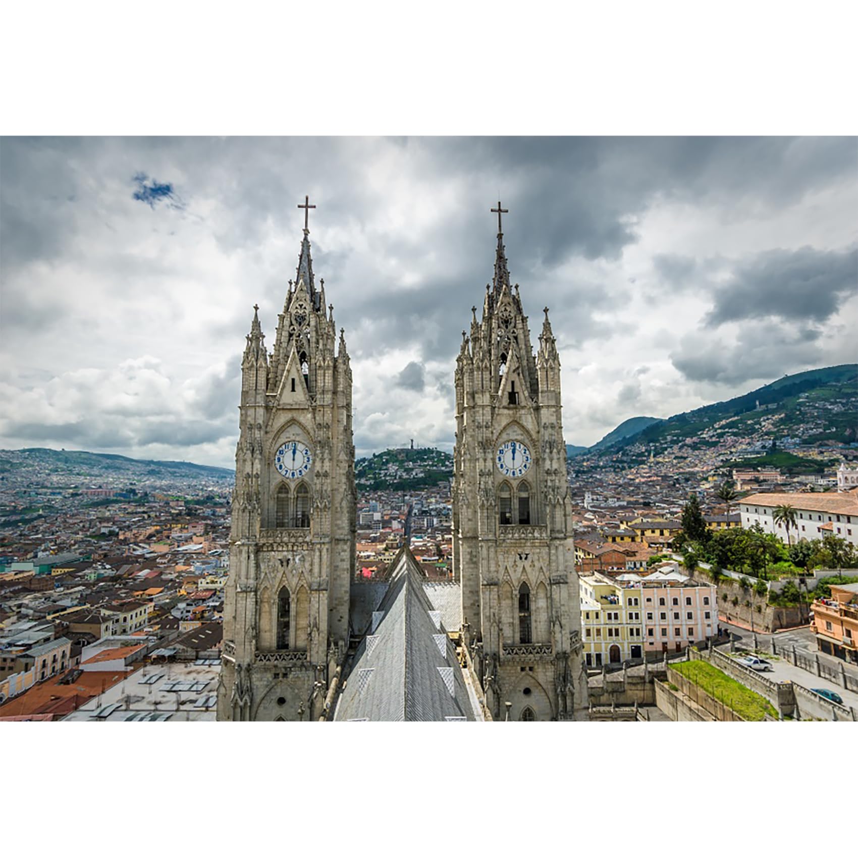 7x5ft Basilica Del Voto Nacional Quito Ecuador Backdrop Famous Landmark Photography Background Home Interior Decor Kids Adults Portrait Photoshoot