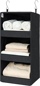 Organizer Pieghevole Da Armadio A 9 Ripiani – Minnhua, Salvaspazio Per Vestiti, Grigio (25x22x67 Cm) - 5