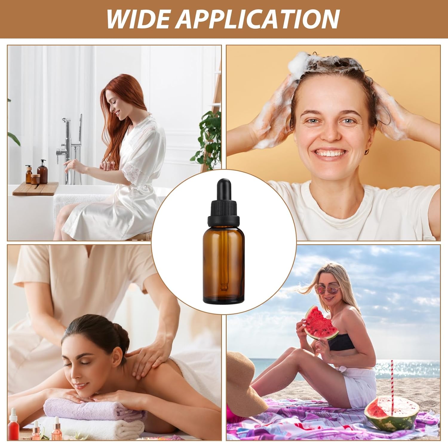 30 Pack Amber Glass Dropper Bottle, 4 oz Amber Glass Tincture Bottles with Eye Droppers, Funnel, Labels & Plastic Dropper for Essential Oils Perfume