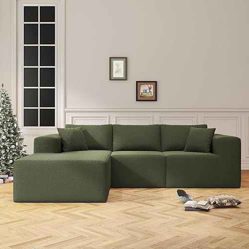 Miniatura 8 de Sofá modular Cloud de 108 pulgadas con diván en forma de L, sofá modular moderno de 4 asientos con asiento profundo, sofás tapizados para sala de