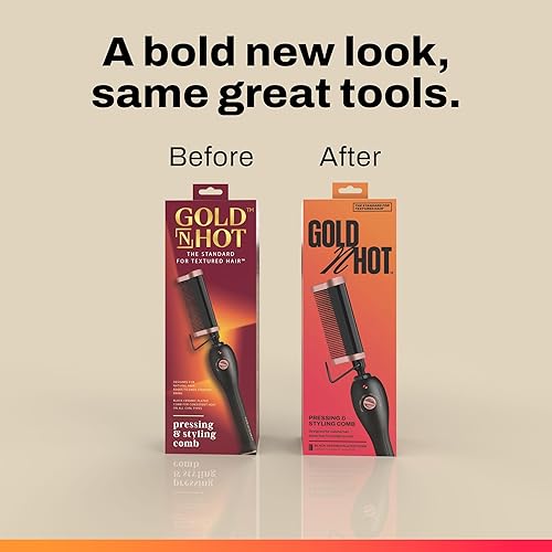 Miniatura 7 de GOLD N HOT Peine de prensado y peinado de oro rosa