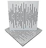 (2 Pack) — Sound Absorption-Diffuse Acoustic Panel «Wave» | 19.7''x19.7''x2.1