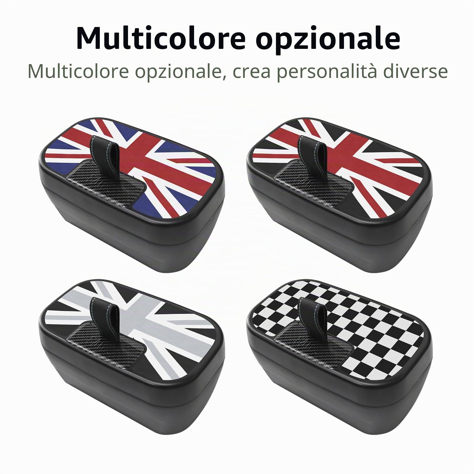 Scatola portaoggetti console centrale Vassoio organizer bracciolo per Mini Cooper S F65 F66 2024 2025 Accessori cambio automatico Vano portaoggetti nella console centrale Mini accessori (Grigio