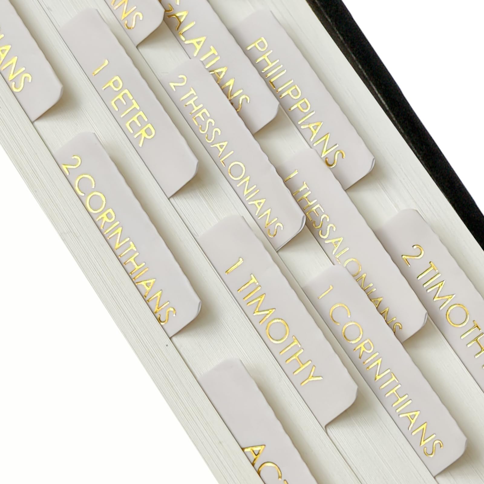 logohu Laminated Bible Tabs for Women and Men, Bible Study Tabs with Embossed Gold Foil Lettering, 80 Chapters Large Print Index Labels for Easy Navigation, Bible Journaling Supplies
