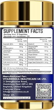Vitaminnica Vita Breathe- Lungs Support | Cleanse and Detoxify Lungs | Reduces Damage from Smoking, Pollution, Improves Lung Health | 60 Veg Capsules | Better Respiratory Health