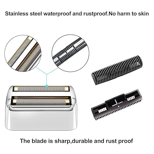 Miniatura 9 de 4 piezas de papel de repuesto y cortadores compatibles con la afeitadora BaBylissPRO de doble lámina, lámina de repuesto compatible con la