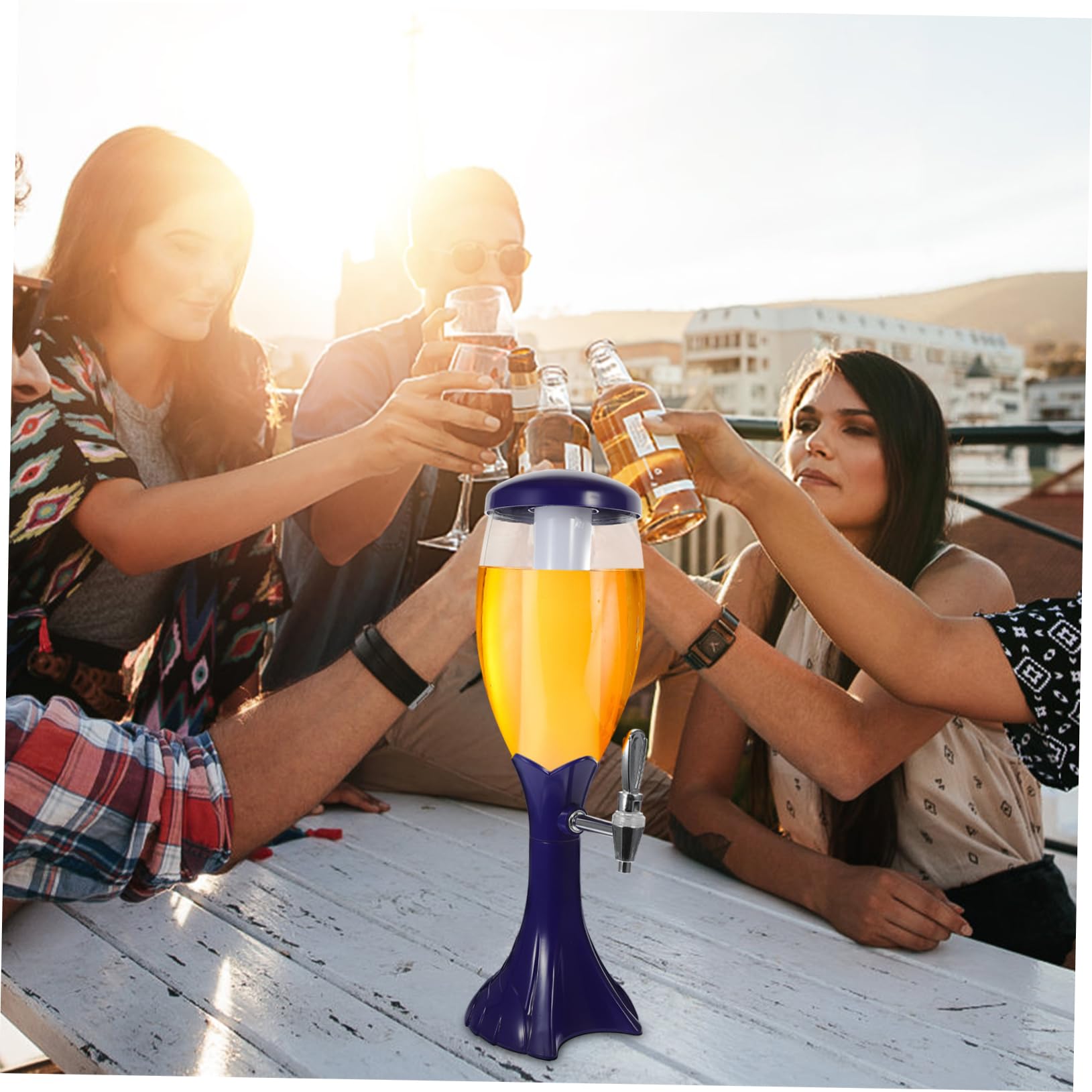 PRETYZOOM Barril de Cerveza de Dispensador Portátil para Fiestas Botella de Bebida Grifo Duradera y Práctica para Eventos Sociales