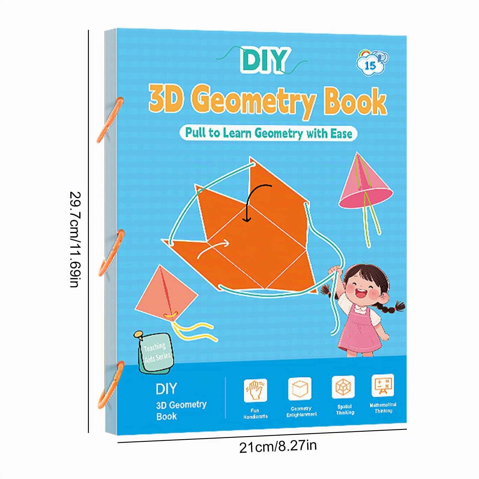 Libro De Geometría Para Niños - Libro Educativo con Hilos Entrelazados para Niños | Herramienta Educativa Matemática De Lógica Para Casa Y Aula
