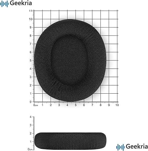 Miniatura 6 de Geekria Almohadillas de repuesto de tela de malla cómoda para Razer Kraken Kitty V2 Pro, Barracuda, Barracuda X para auriculares, almohadillas para
