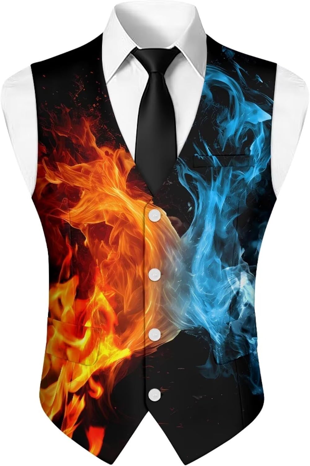 Men's Suit Vest 4 Button Business Formal Dress Vests with Pockets Casual Wedding Tuxedo Party Waistcoat S-4XL