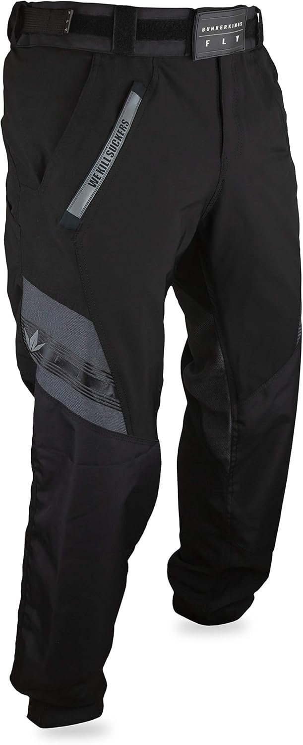 Bunker Kings Featherlite Fly Paintball Pants with Adjustable Velcro Waist and Ankle Cuffs : Sports & Outdoors
