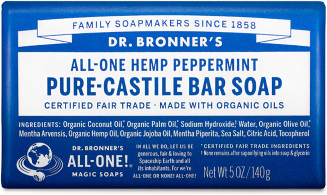 Dr. Bronner's Magic Soaps Bar Soap-Peppermint, 140g