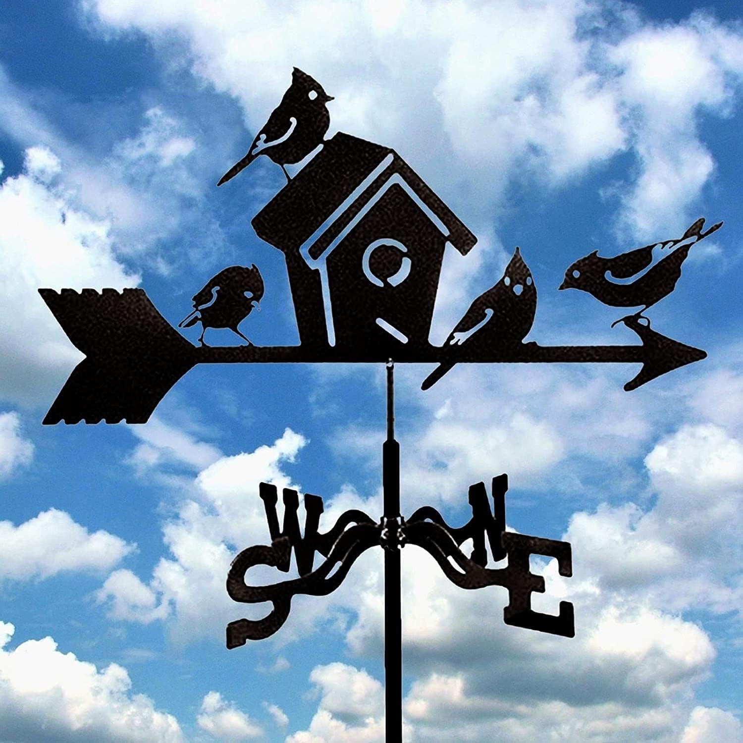 Weather Vane Ornament,Cast Iron Weathervane Weathervane with Mounted Roof, Weathervane Wind Blown Flying Roof Garden Metal Decorations