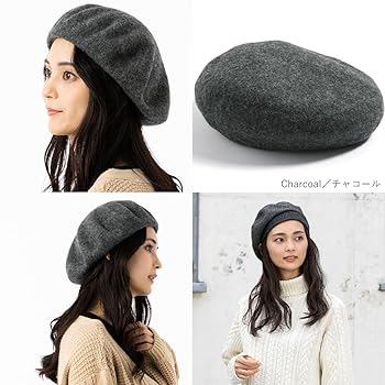 Amazon.co.jp: [QUEENHEAD] ゆったりリブベレー帽 帽子 ベレー帽