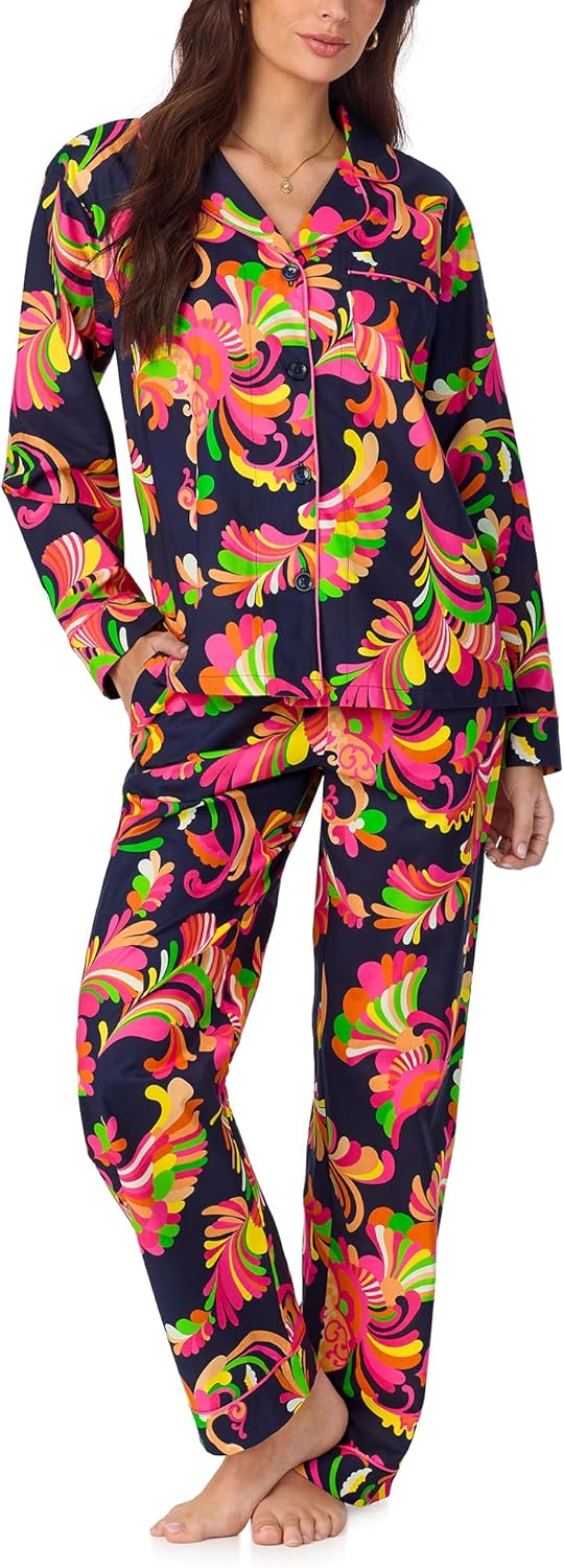 BedHead PJs Women's X Trina Turk Long Sleeve Classic Stretch Jersey Pj Set