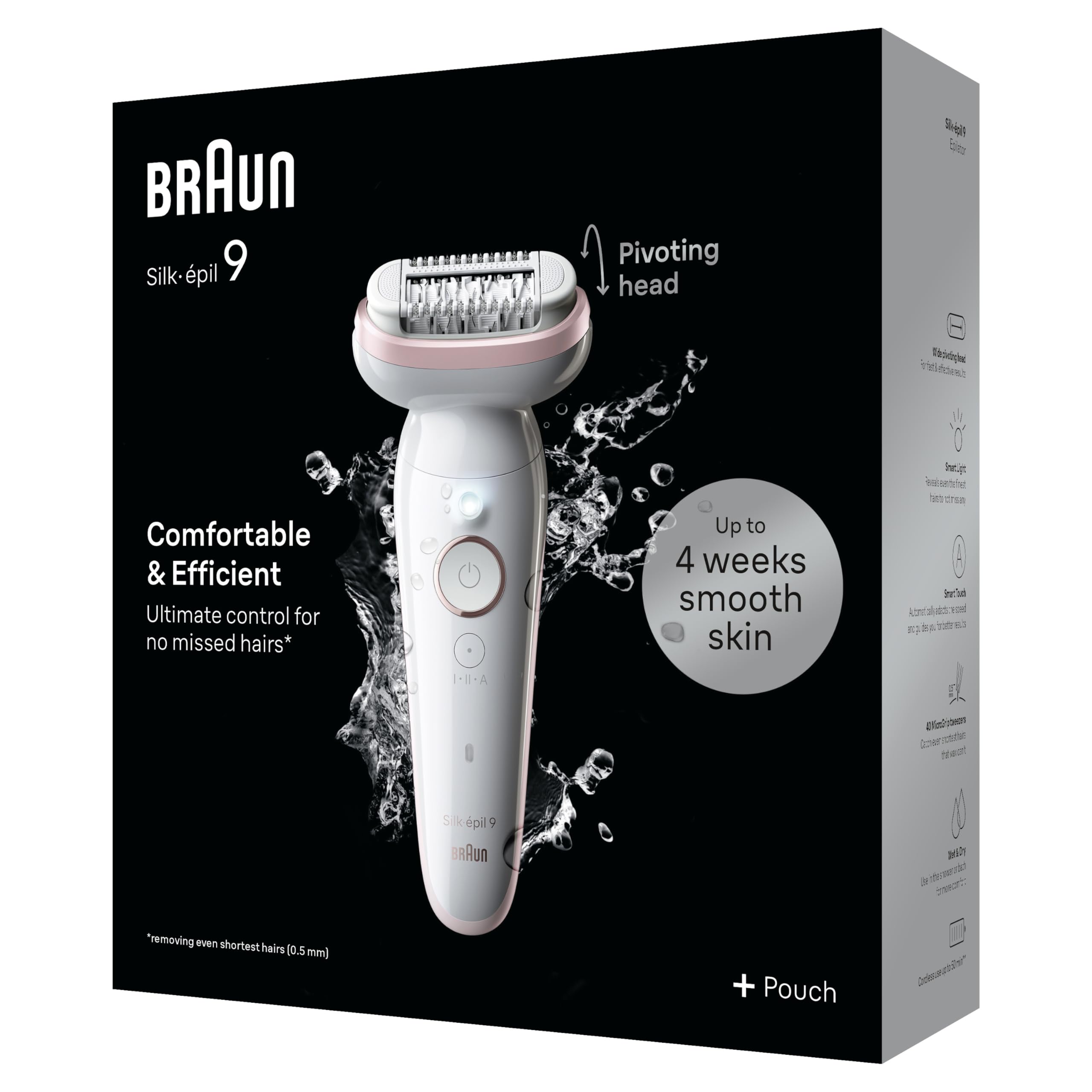 Braun Silk-épil 9 40 pince(s) Or, Blanc
