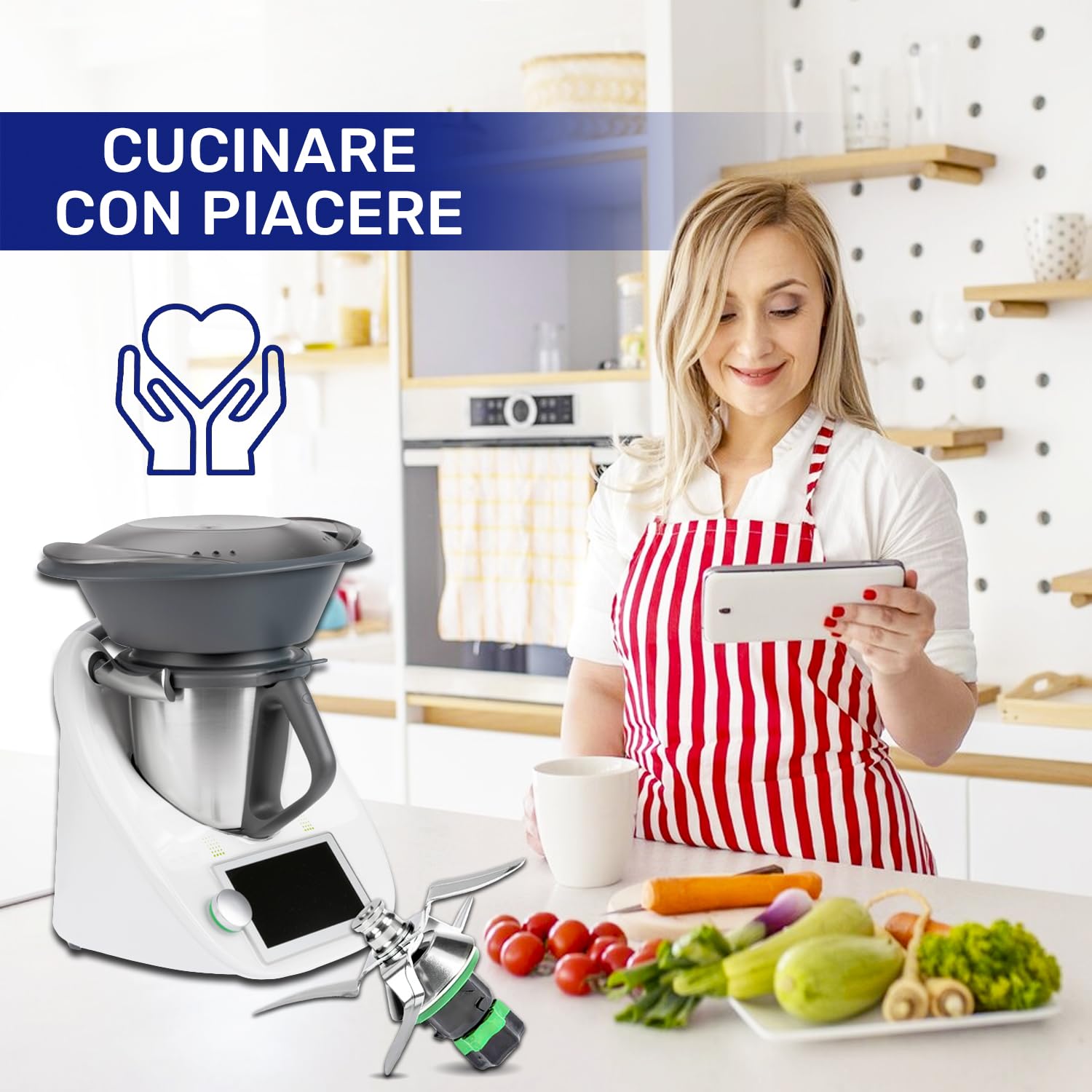 MONTERAL Gruppo Lame e Guarnizione per Vorwerk Bimby TM6 Robot da Cucina - Garanzia di 10 Anni