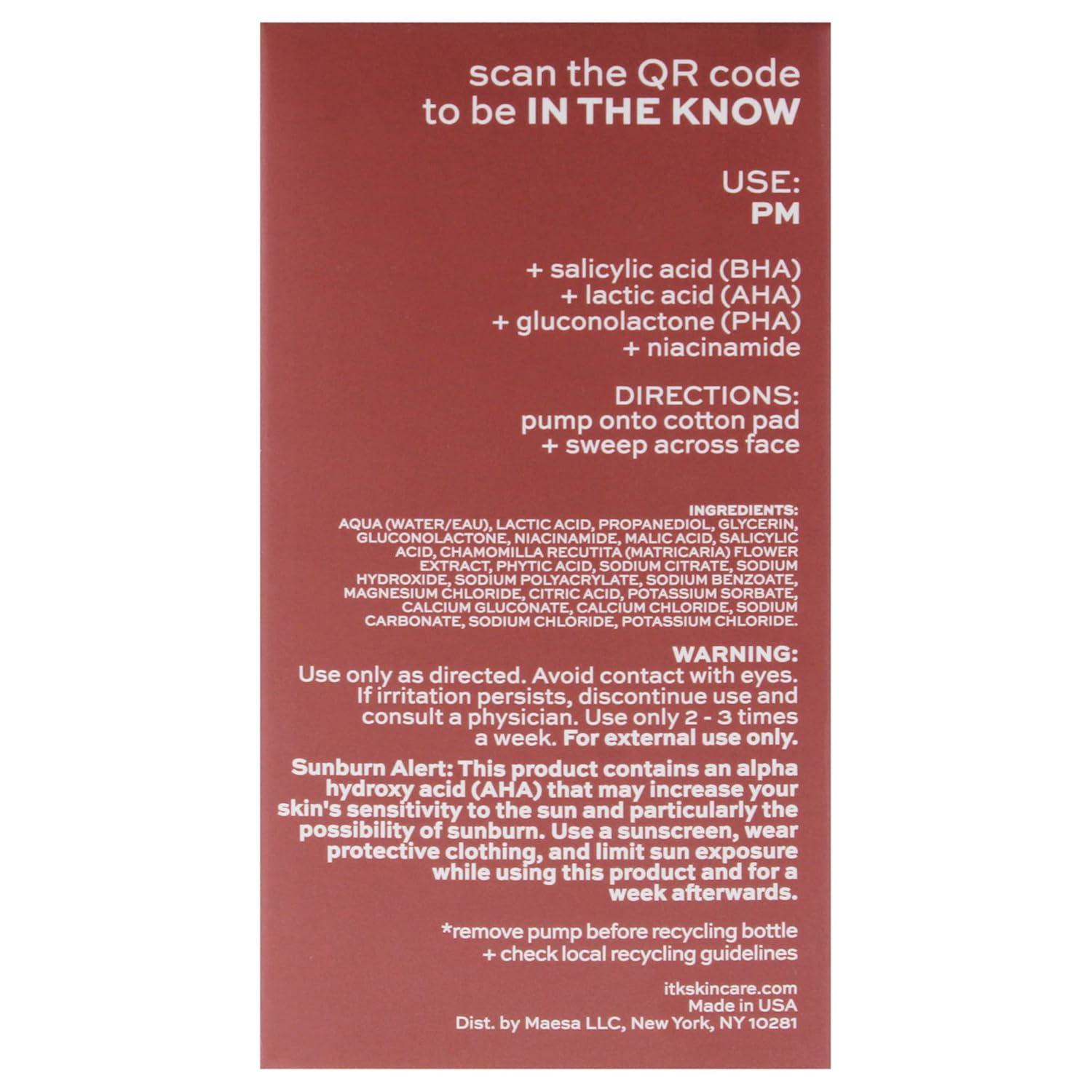 ITK Tri-Acid Facial Toner with AHA, BHA, PHA + Niacinamide - Exfoliate Face + Minimize Pores - Salicylic + Lactic Acid - Brighten Dark Spots + Glow, 5 Fl Oz - Image 8