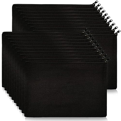 Vista 38 de Koolmox Bolsas de cosméticos a granel, 20 bolsas de maquillaje multiusos con cremallera, bolsa de lápices de lona, bolsa de lona beige a granel